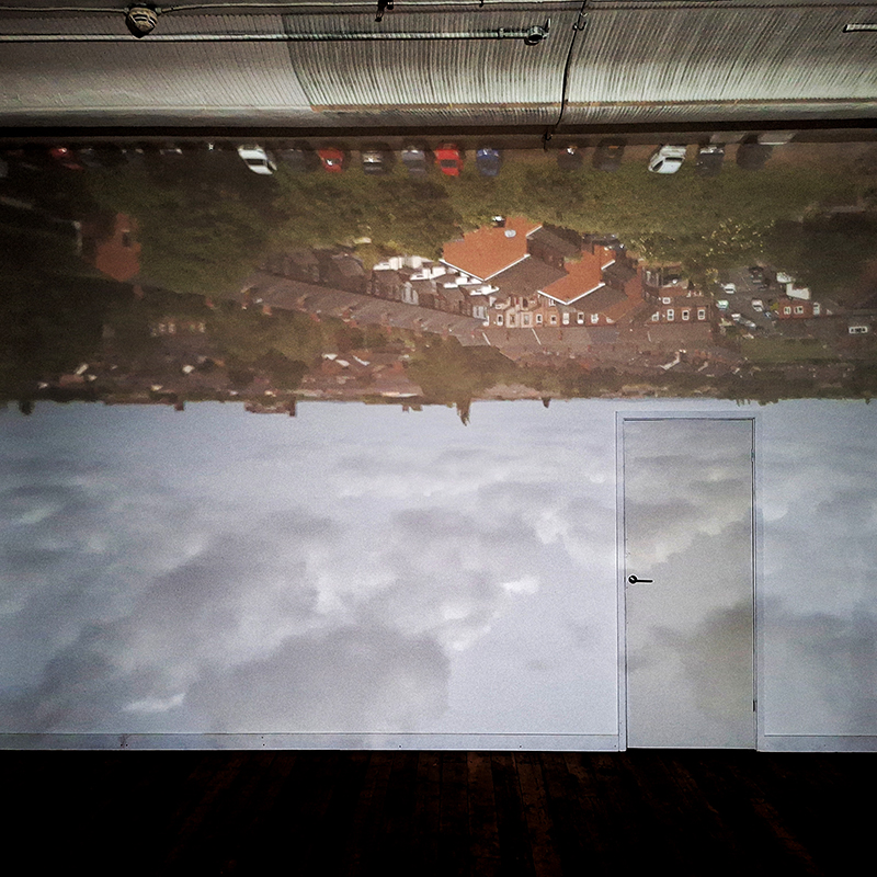 Camera Obscura view over Leigh projected onto my studio wall.