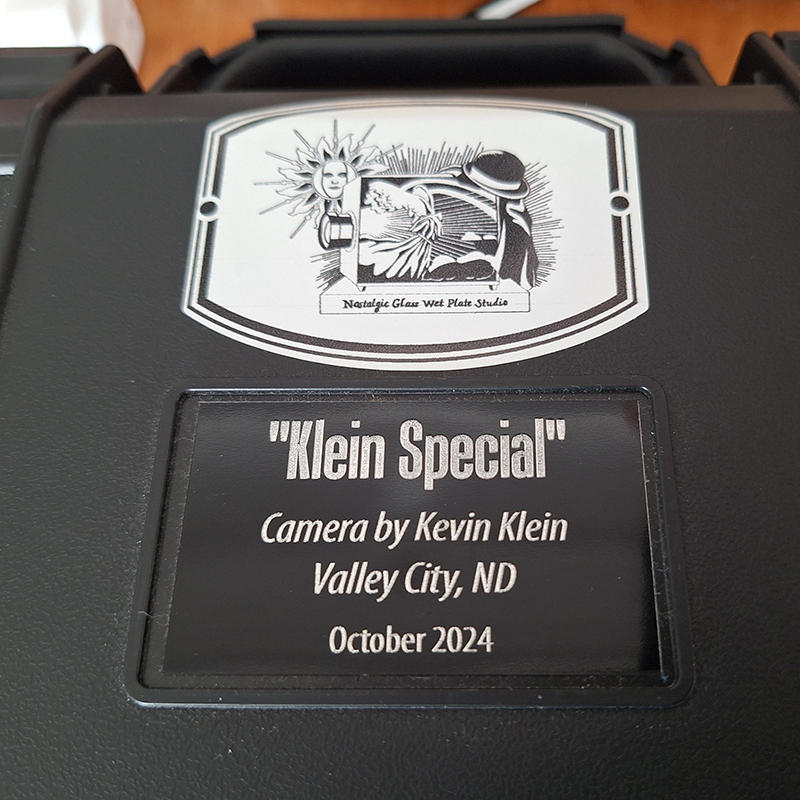 Klein camera pelicase label